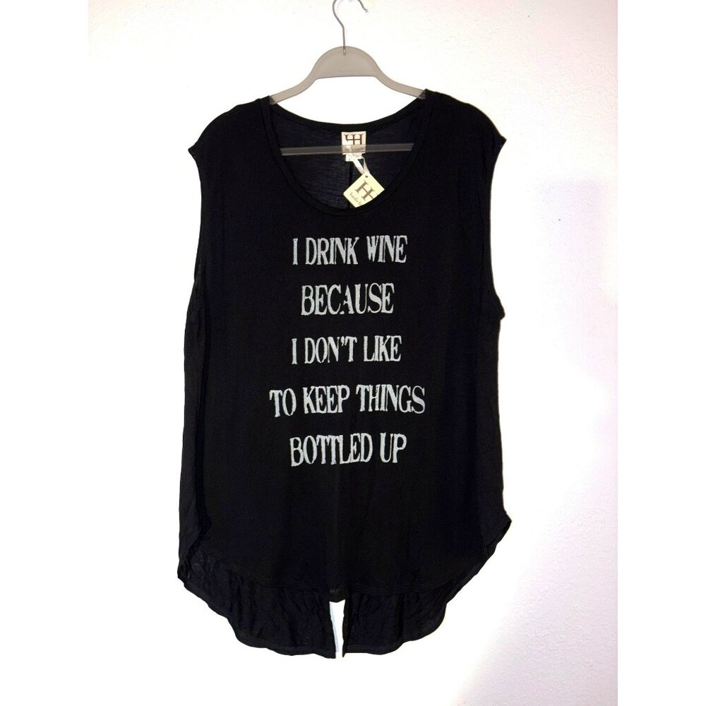 NWT Haute Hippie Modal Black Short Sleeve Top Size L